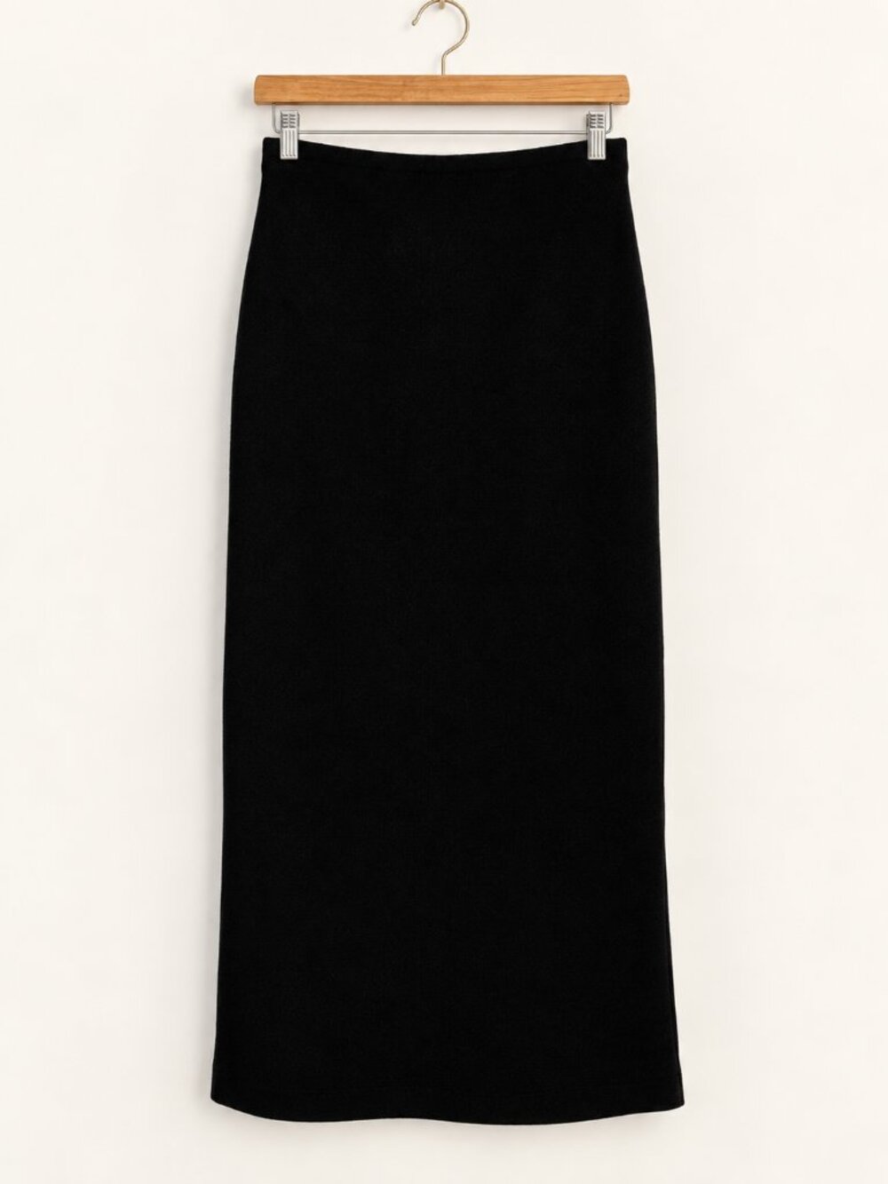 Vintage Colette Kordo for Saks Black Wool Blend Midi Maxi Skirt in Black Size M